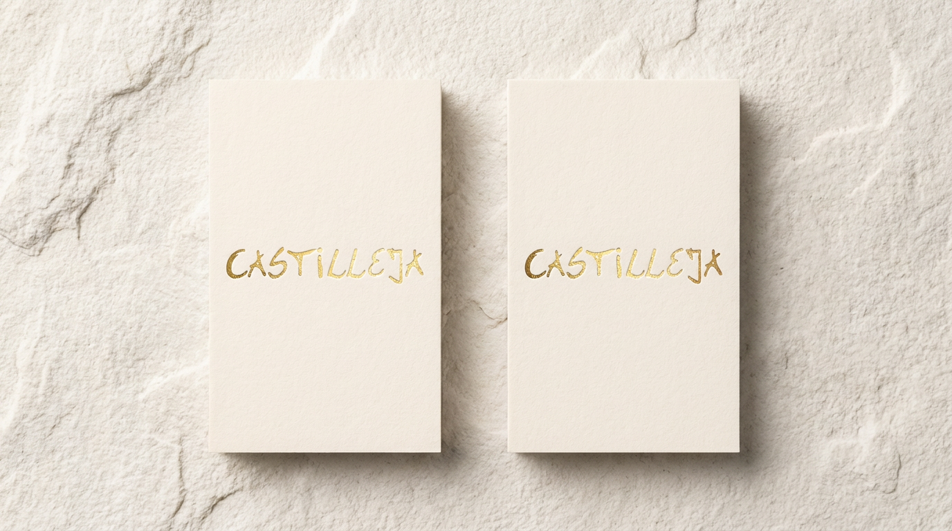 Tarjetas de Presentación – Vertical Dorado Crema